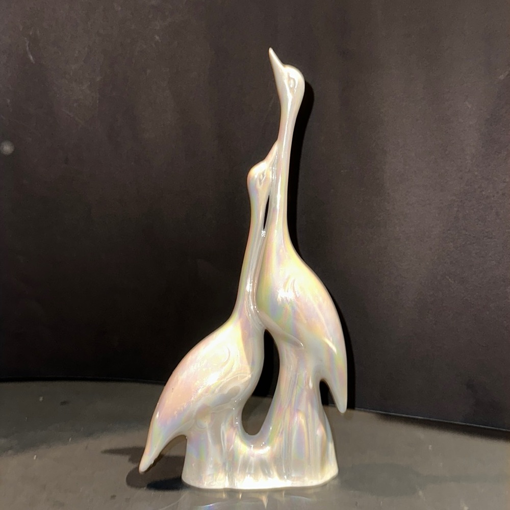 Capodimonte Porcelain Crane Figurine